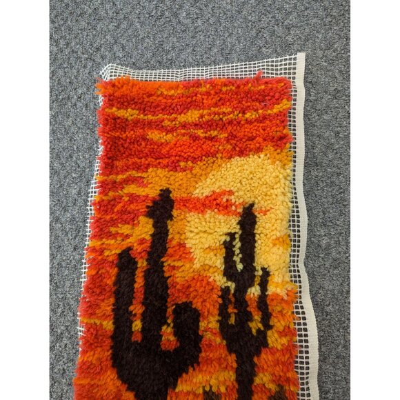 WonderArt Latch Hook 12"X27" Finished Desert Song Cactus Sun No. 4777 - Picture 3 of 6